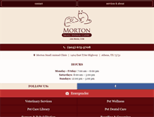 Tablet Screenshot of mortonsmallanimalclinic.com